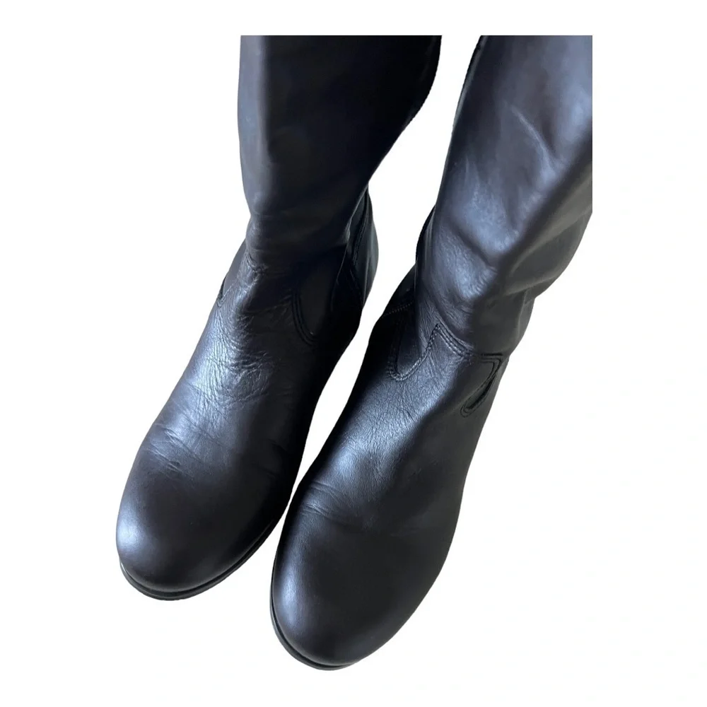 Arturo Chiang Brown Leather Knee High Boots Size 7.5MW
